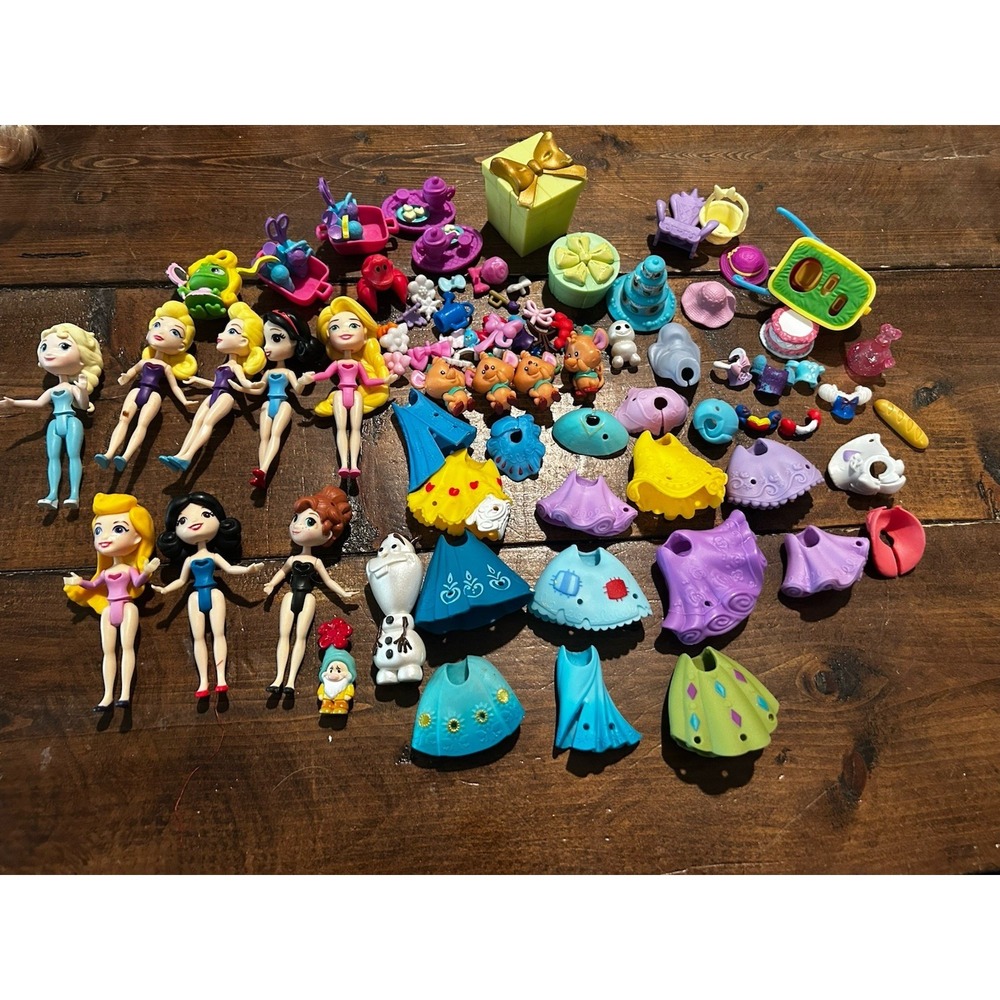 Hasbro Disney Princess Little Kingdom Snap Ins 3" Doll & Outfits‎ Over 60 Pieces